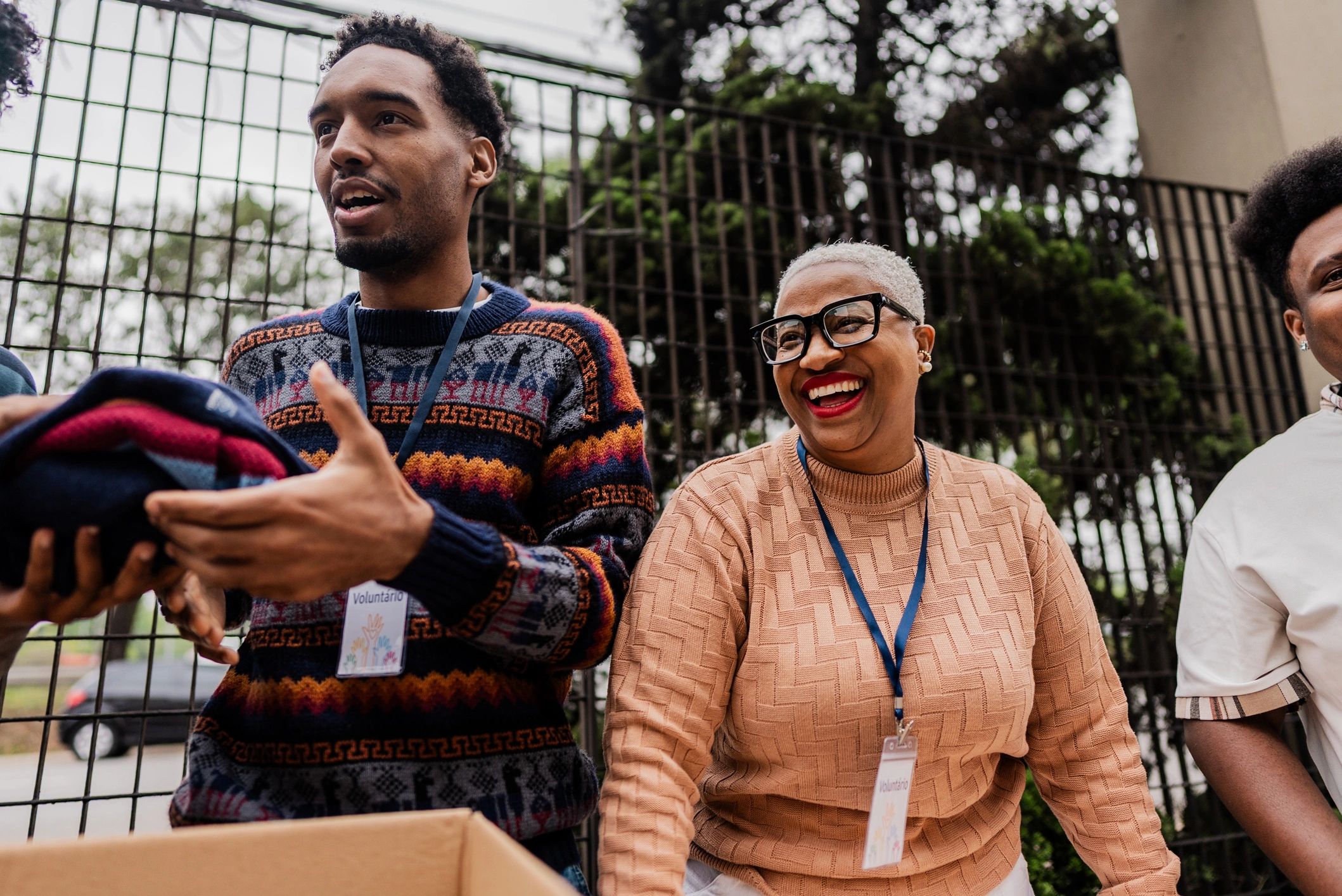 Church volunteers serving together