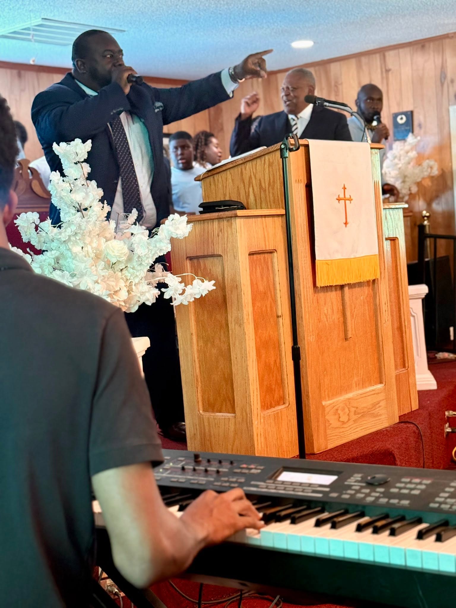 Greater Rocky Creek Baptist Church congregation gathering