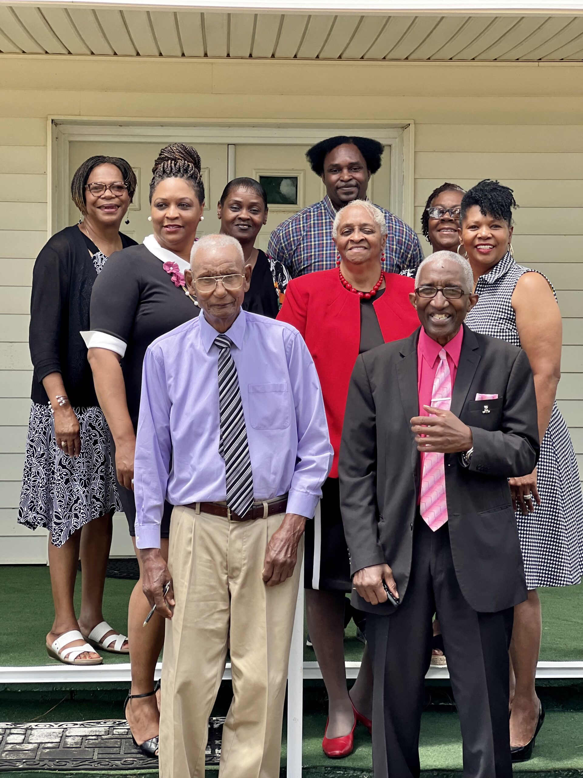 Church members gathered in fellowship