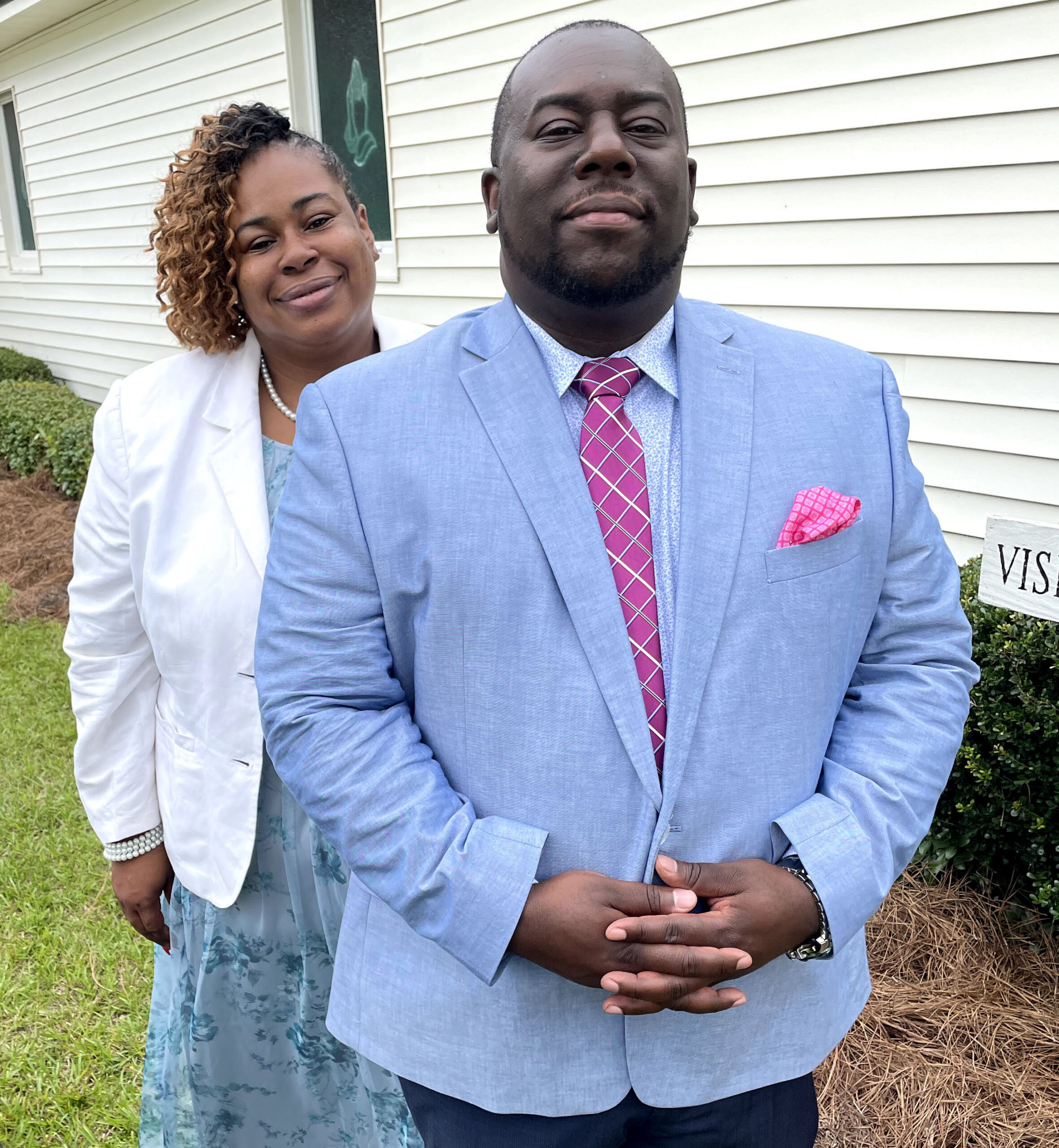Pastor Trai Williams in ministry at Greater Rocky Creek Baptist Church